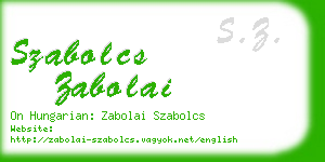 szabolcs zabolai business card